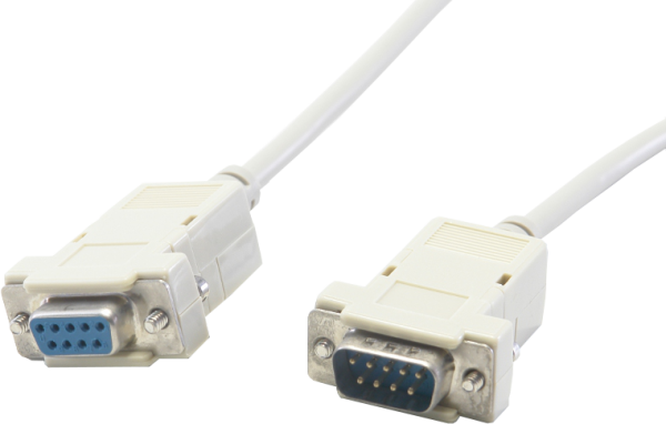 Serial cable, m/f, 9 pin, 2 m