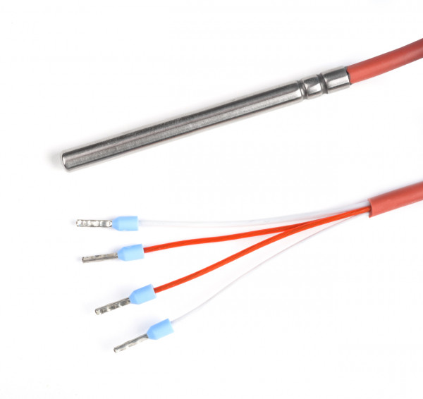 Cable temperature sensor Pt100 A, -80 to 200 °C, 4-wire, 1 m