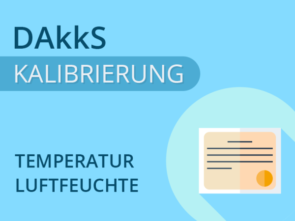 DAkkS calibration certificate temperature and humidity for Querx TH / THP