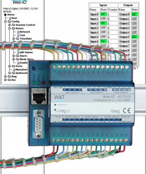W&T | Web-IO Digital 12 x Input / 12 x Output / RS232 | egnite Shop